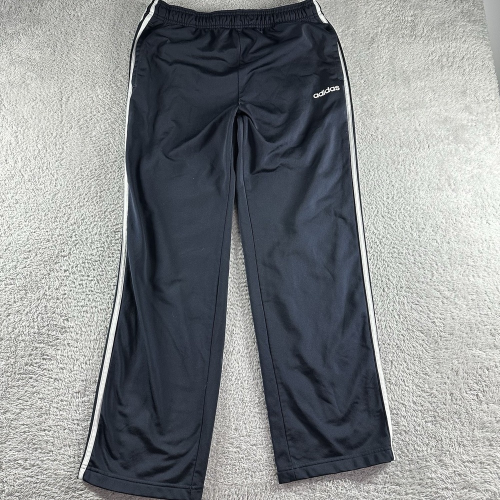 Adidas Track Pants Mens XL‎ Navy Blue Straight Fit Nylon Performance Dazzle